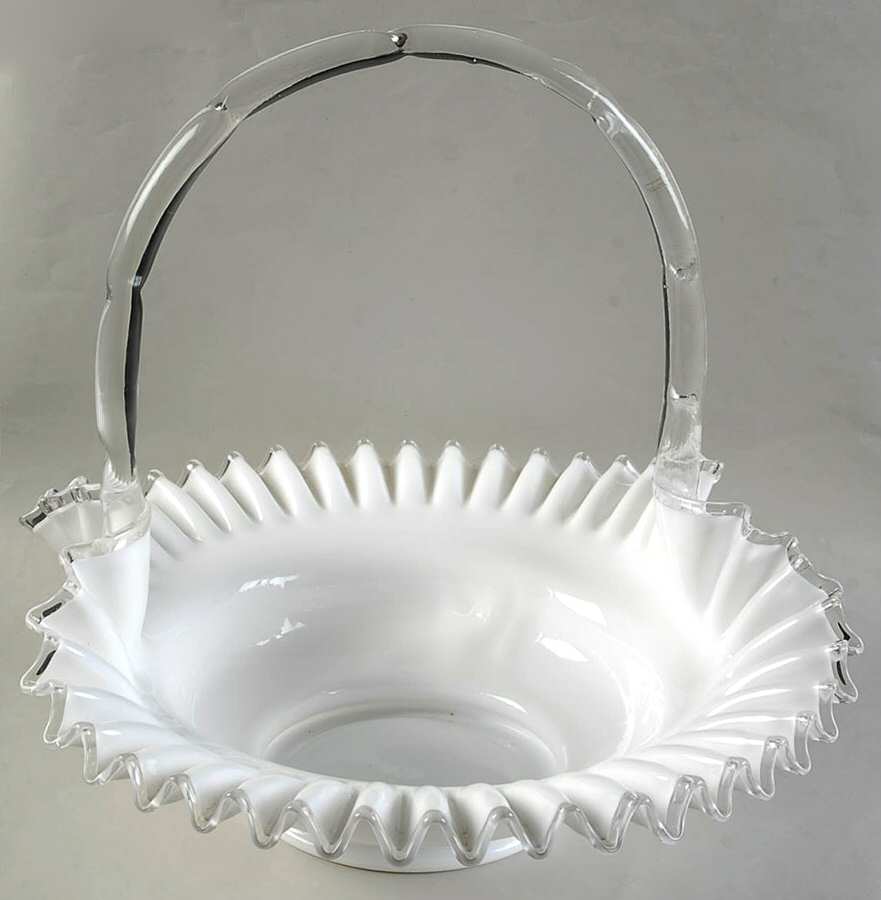 Silver Crest #1523/7233 Crests 12" Basket by Fenton-1