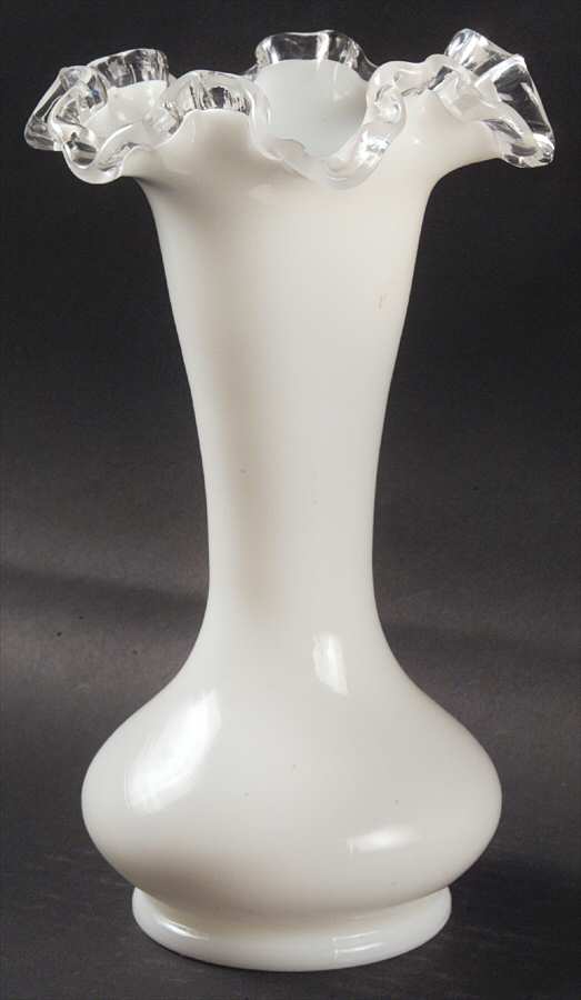 Silver Crest 8" Double Crimped Vase by Fenton-1