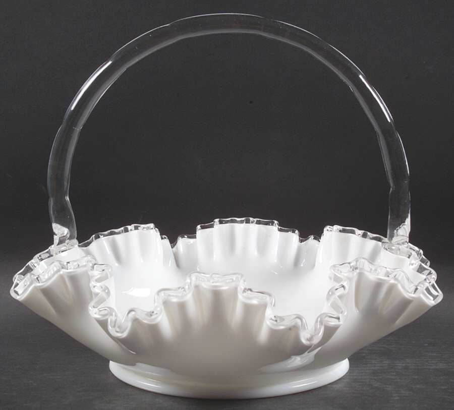 Silver Crest #7234 Crests 9" Basket by Fenton-1