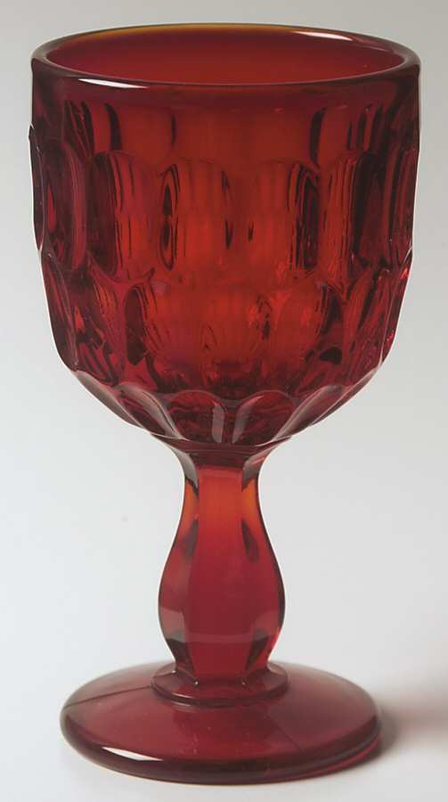 Thumbprint Ruby Wine Glass by Fenton-1