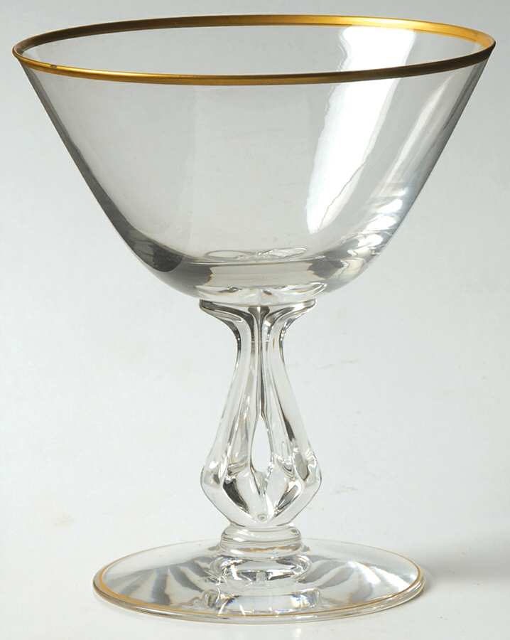 Ambassador (Stem 6065, Gold) Champagne/Tall Sherbet by Fostoria-1