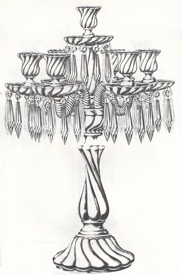 Colony 7 Light Candelabra w/7 Bobeches & 70 Prisms by Fostoria-1
