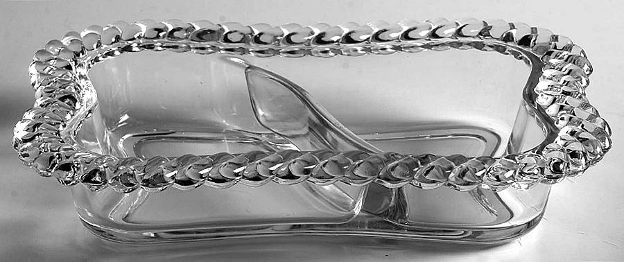 Colony 7" Oblong 2 Part Relish by Fostoria-1