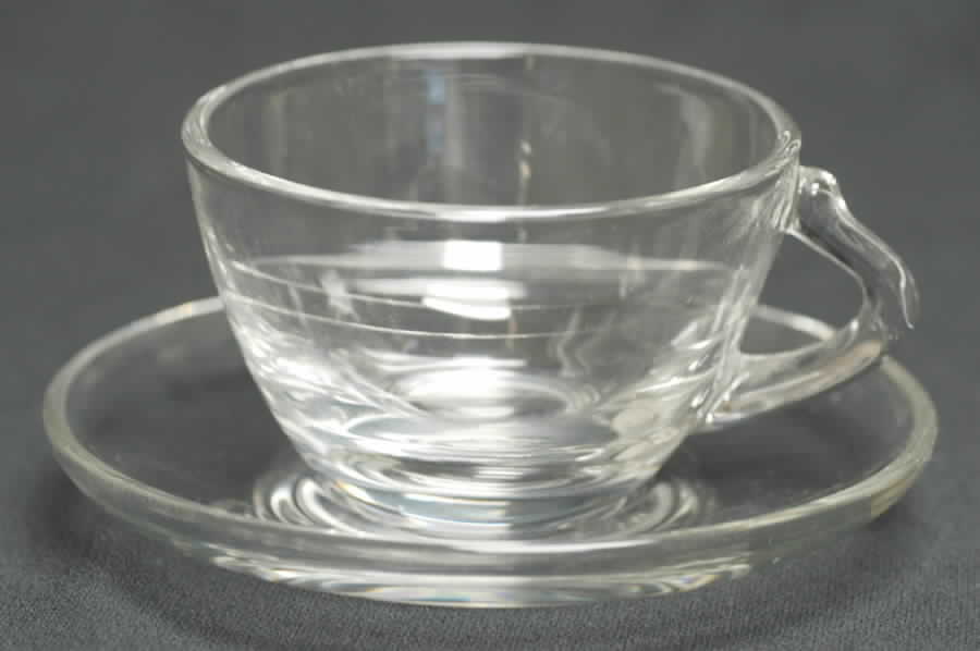 Contour Clear Cup & Saucer Set by Fostoria-1