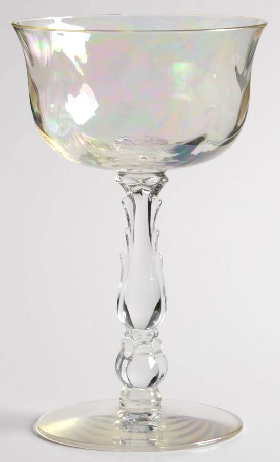 Coral Pearl (Iridescent) Liquor Cocktail by Fostoria-1