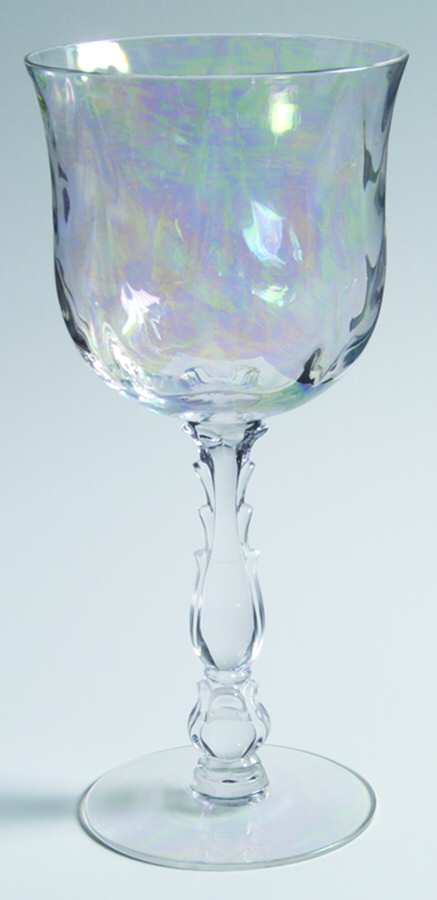 Coral Pearl (Iridescent) Water Goblet by Fostoria-1