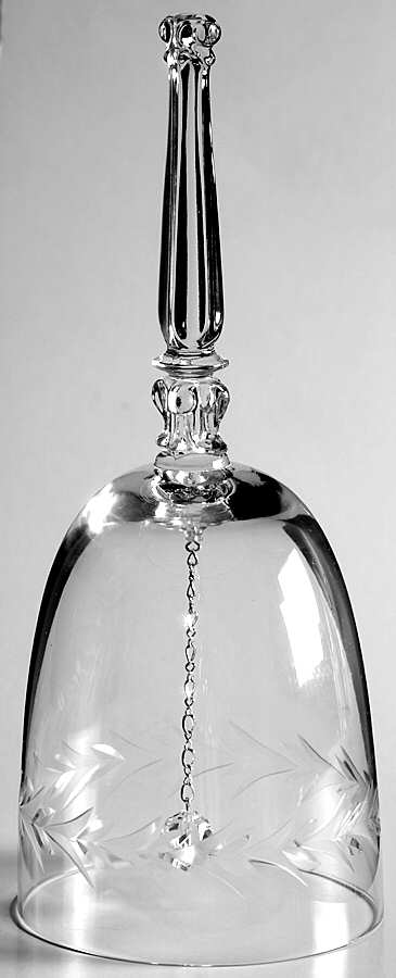 Holly Clear (Stem 6030) Bell Made From Goblet by Fostoria-1