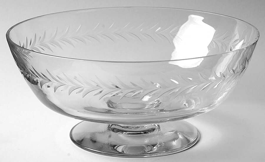Holly Clear (Stem 6030) 9" Footed Bowl by Fostoria-1