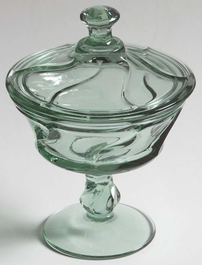 Jamestown Green Jam/Jelly & Lid by Fostoria-1