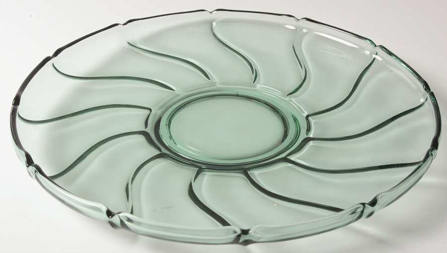 Jamestown Green 13" Torte Plate by Fostoria-1