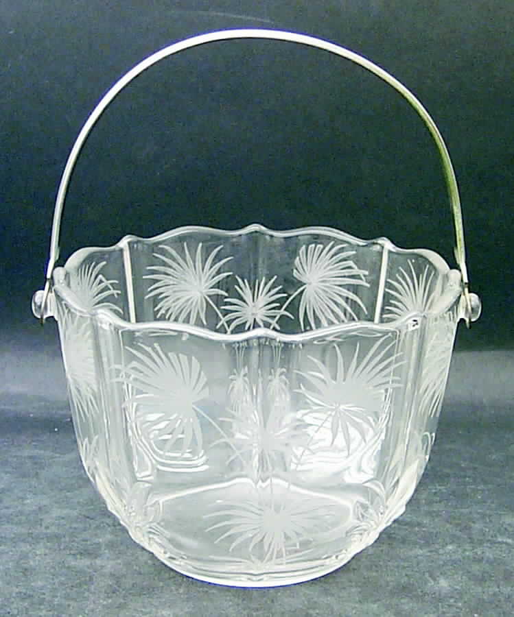 Lido Clear Baroque Ice Bucket with Handle, No Tongs by Fostoria-1
