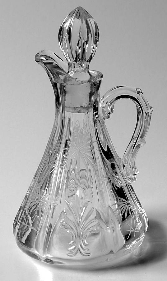 Lido Clear Oil Cruet & Stopper (Baroque Shape) by Fostoria-1