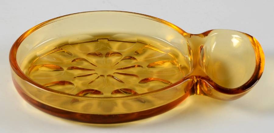 Mesa Amber Coaster with Spoon Rest by Fostoria-1