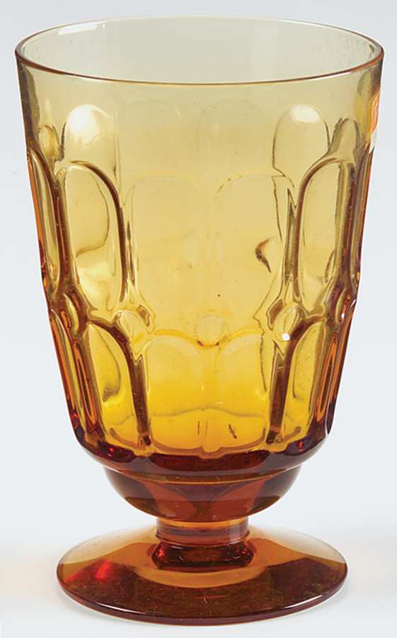 Mesa Amber Water Goblet by Fostoria-1