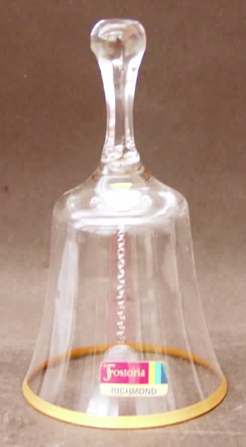 Richmond (Newer, Gold Trim, Stem 6097) Bell by Fostoria-1