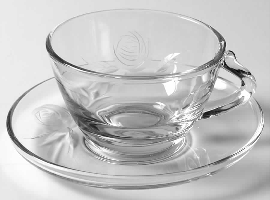 Rose Cup & Saucer Set by Fostoria-1