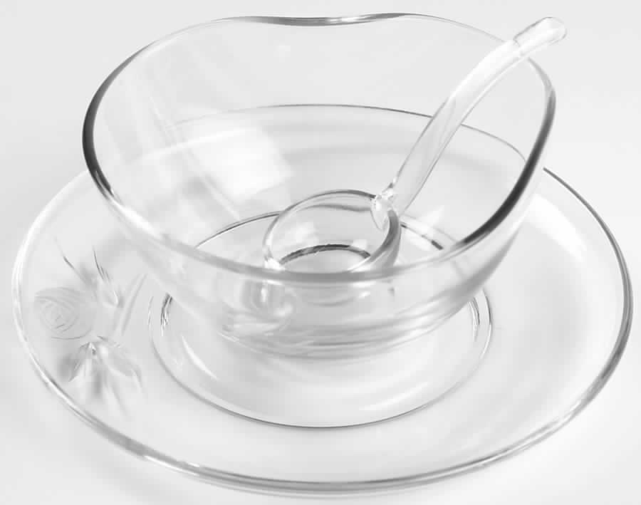 Rose Mayonnaise Bowl, Underplate and Ladle by Fostoria-1