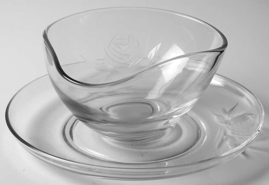 Rose Mayonnaise Bowl and Underplate by Fostoria-1