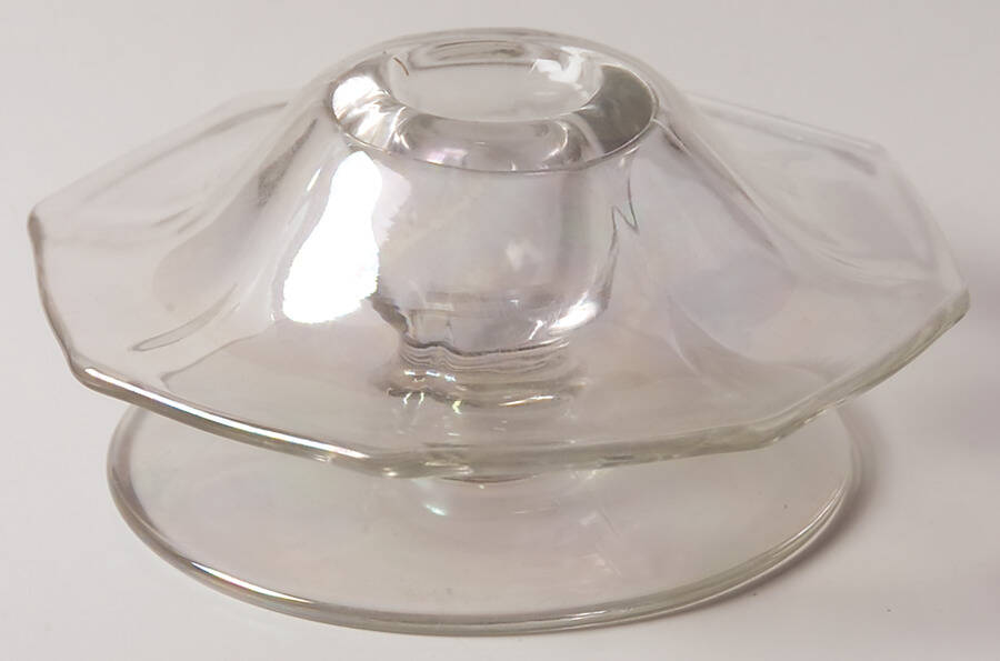 Shell Pearl Mushroom Candlestick by Fostoria-1
