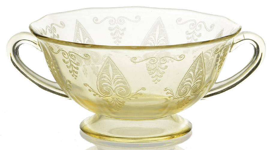 Trojan Topaz Cream Soup Bowl Only by Fostoria-1