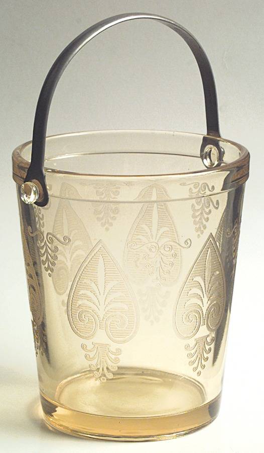 Trojan Topaz Ice Bucket with Detachable Handle by Fostoria-1