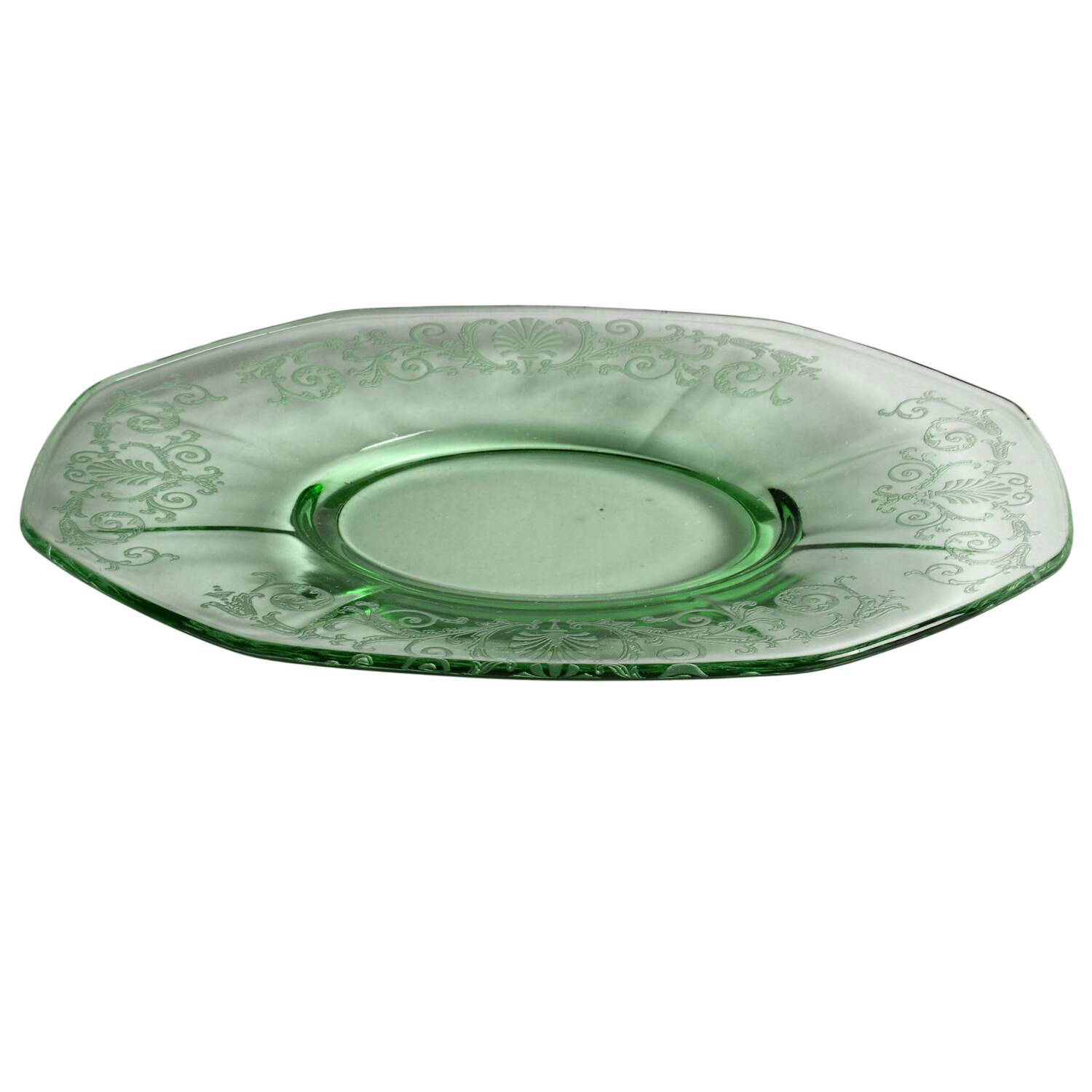 Versailles Green (No Trim) Sauce Boat, Underplate Only by Fostoria-1