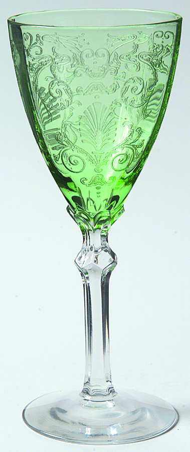 Versailles Green (No Trim) Claret Wine by Fostoria-1