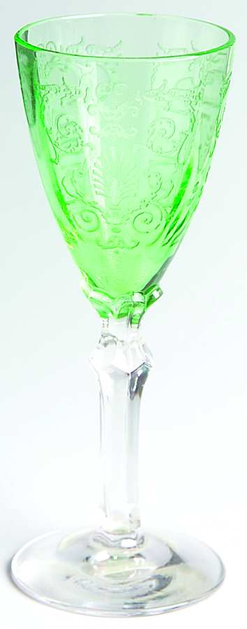 Versailles Green (No Trim) Cordial Glass by Fostoria-1