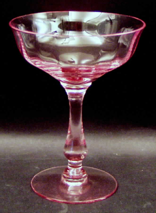 FRY1-5-PINK (STRAIGHT OPTIC) Champagne/Tall Sherbet by Fry-1