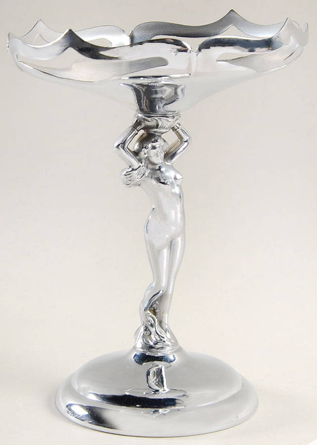 Farber Crystal (Chrome) #5566 Compote Holder (5" X 7") by Farber Brothers-1