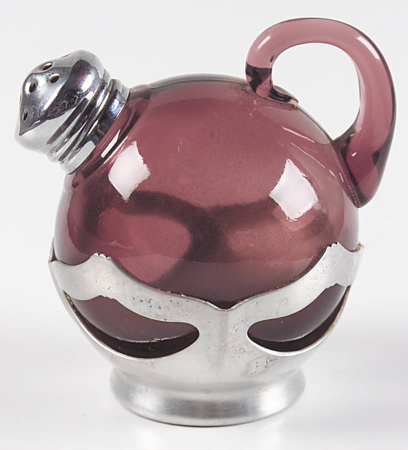 Farber Crystal (Chrome) 5450 Amethyst Shaker with Lid by Farber Brothers-1