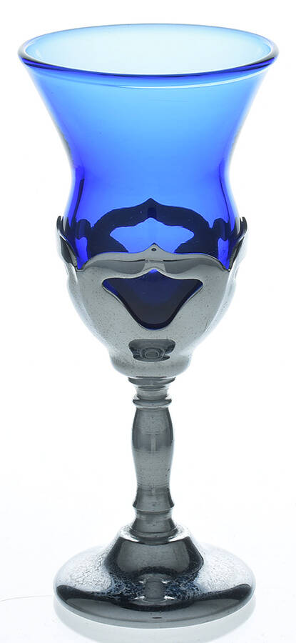 Farber Crystal (Chrome) Royal Blue Cordial by Farber Brothers-1