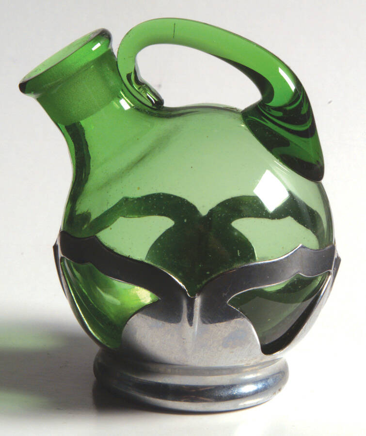 Farber Crystal (Chrome) Handled Cruet No Stopper by Farber Brothers-1