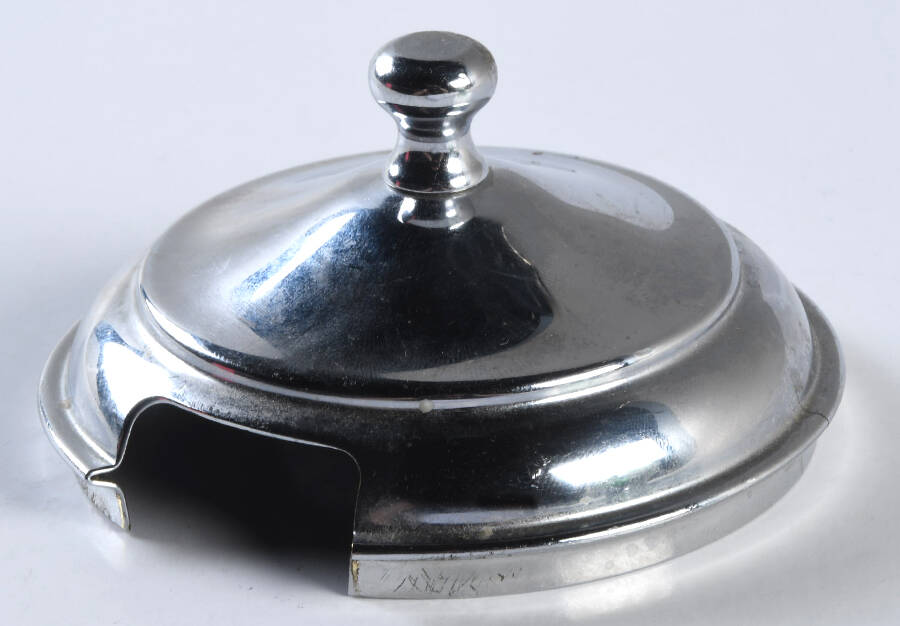 Farber Crystal (Chrome) Lid for Sugar Bowl by Farber Brothers-1
