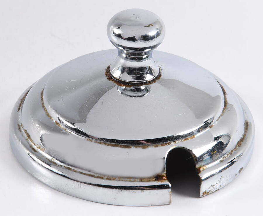 Farber Crystal (Chrome) Lid for Mustard by Farber Brothers-1