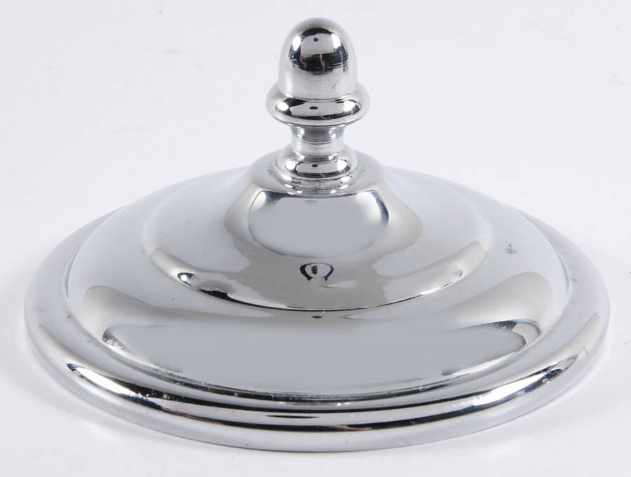 Farber Crystal (Chrome) Lid for Sugar Bowl by Farber Brothers-1