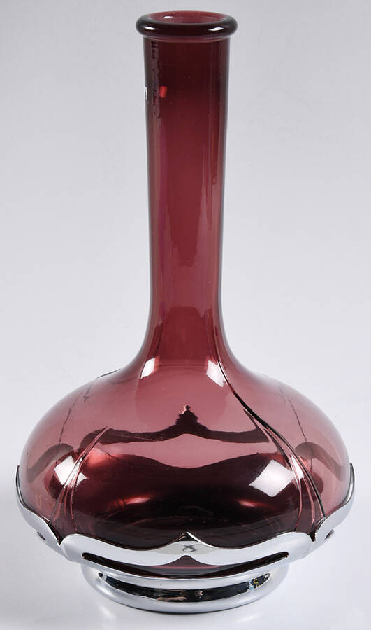 Farber Crystal (Chrome) Decanter No Stopper by Farber Brothers-1