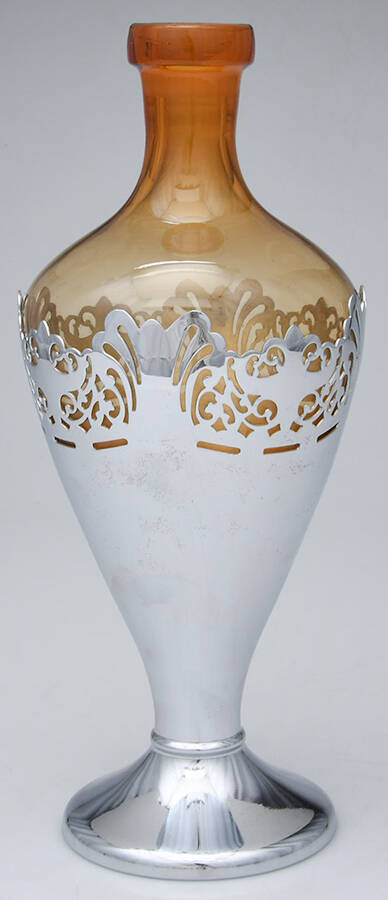 Farber Crystal (Chrome) Decanter No Stopper by Farber Brothers-1
