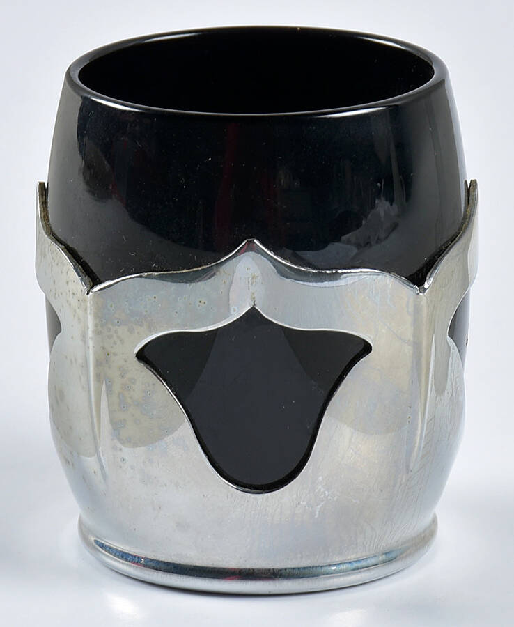 Farber Crystal (Chrome) Ebony Shot Glass by Farber Brothers-1