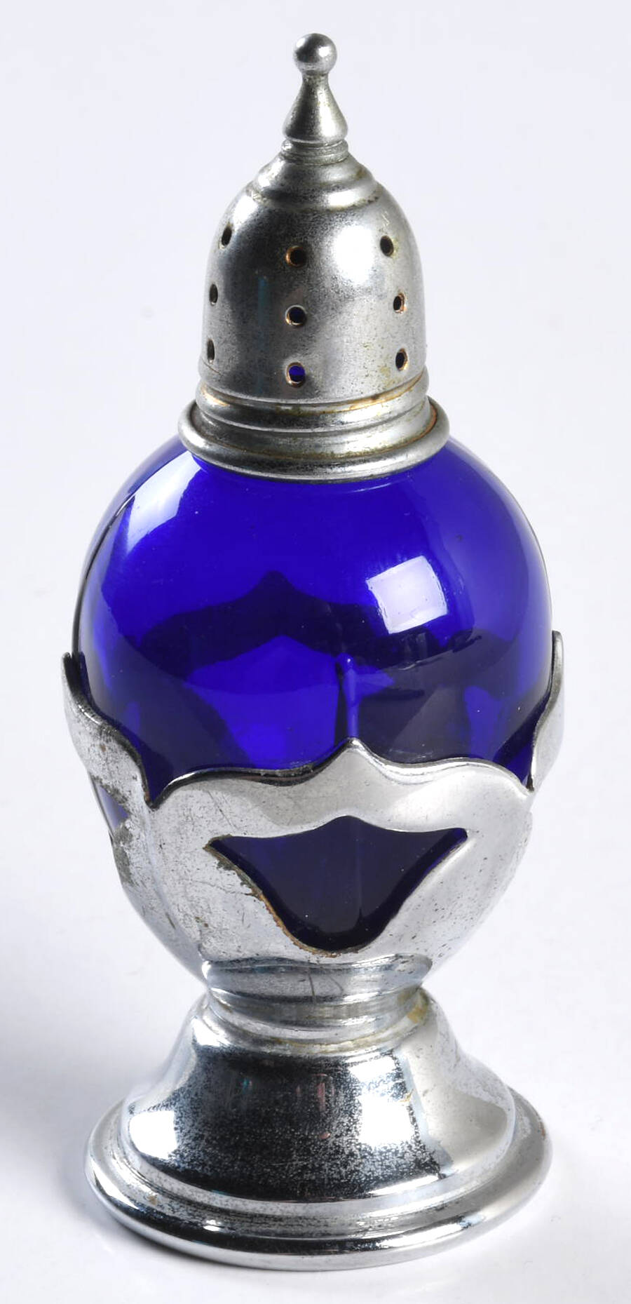 Farber Crystal (Chrome) 5712 Cobalt Shaker with Lid by Farber Brothers-1