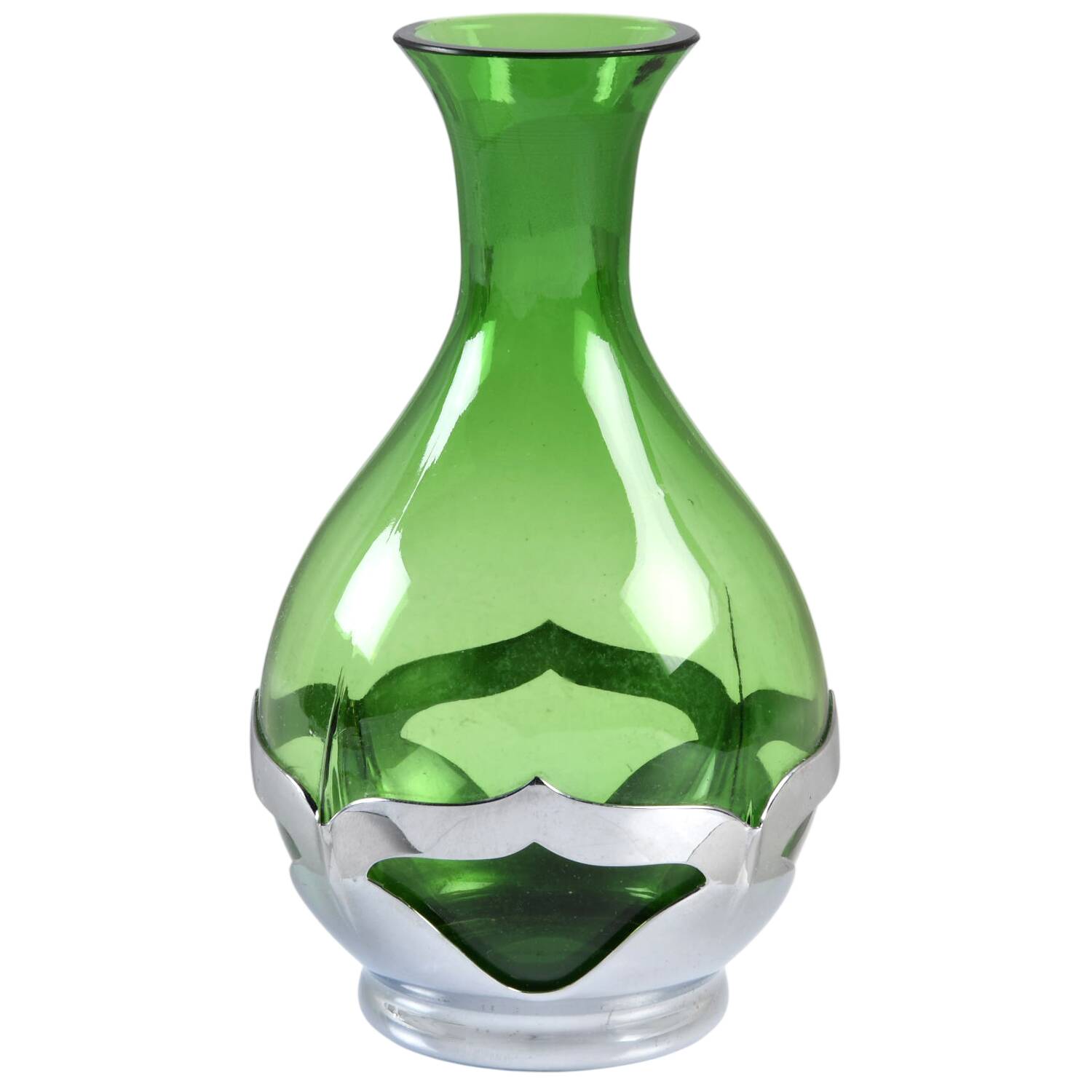 Farber Crystal (Chrome) Decanter No Stopper by Farber Brothers-1