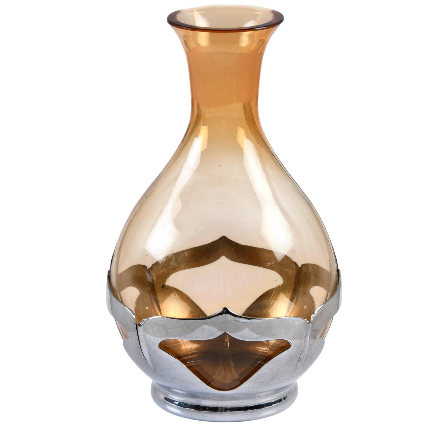 Farber Crystal (Chrome) Cordial Decanter No Stopper by Farber Brothers-1