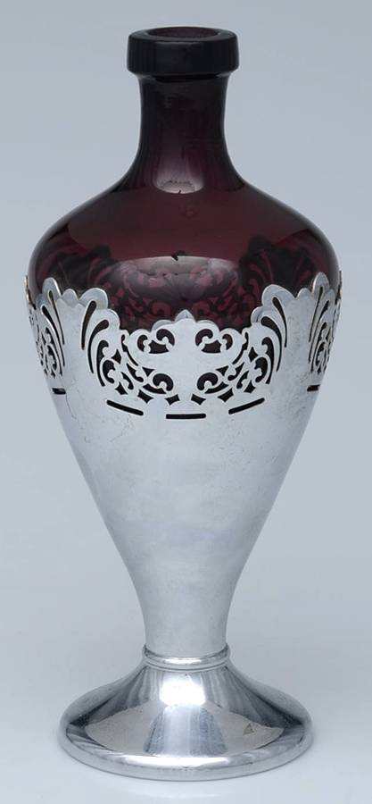 Farber Crystal (Chrome) Decanter No Stopper by Farber Brothers-1