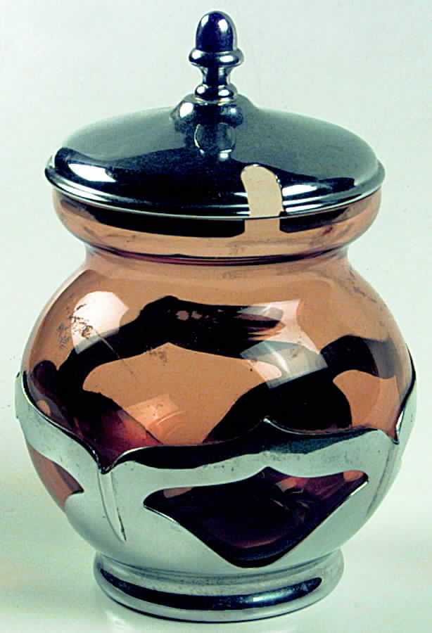 Farber Crystal (Chrome) Jam/Jelly & Lid by Farber Brothers-1