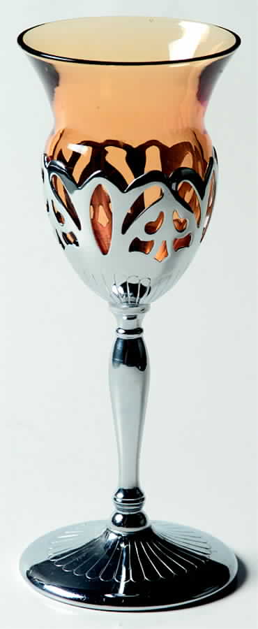 Farber Crystal (Chrome) Amber Liquor Cocktail by Farber Brothers-1