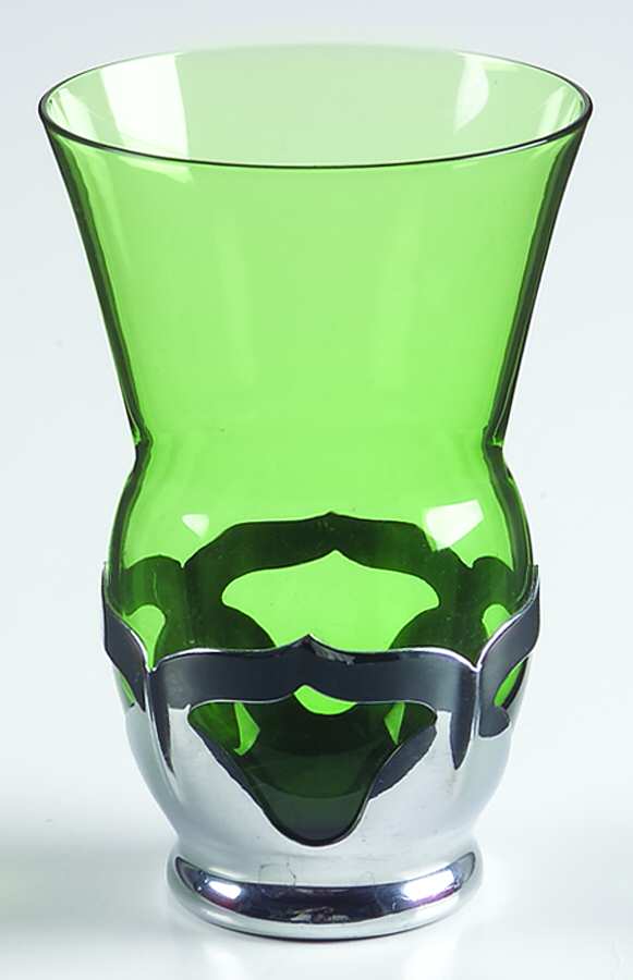 Farber Crystal (Chrome) 12 Oz Forest Green Flat Tumbler by Farber Brothers-1