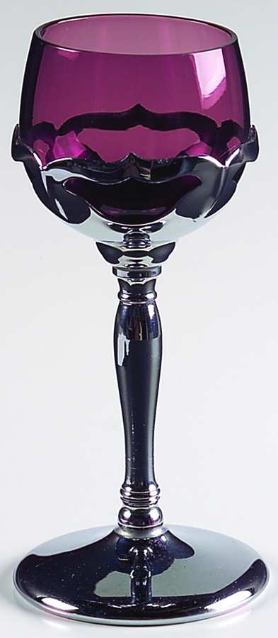Farber Crystal (Chrome) Amethyst Liquor Cocktail by Farber Brothers-1