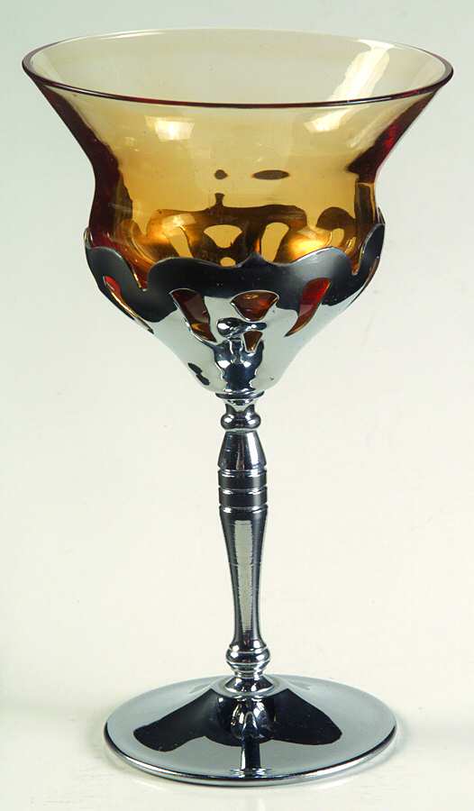 Farber Crystal (Chrome) Amber Liquor Cocktail by Farber Brothers-1