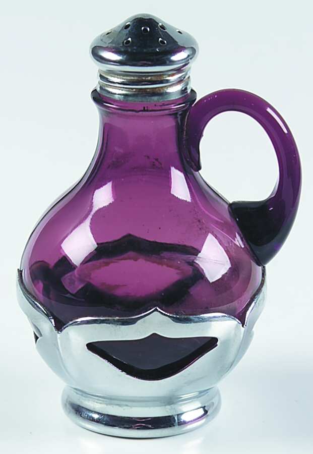Farber Crystal (Chrome) 5874 Amethyst Shaker with Lid by Farber Brothers-1