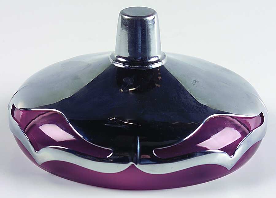 Farber Crystal (Chrome) Compote for Metal Candlestick by Farber Brothers-1